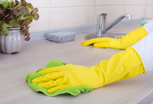 Greenwich cleaners performing a deep clean in a bright interior
