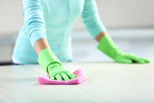 House cleaner vacuuming a Greenwich property