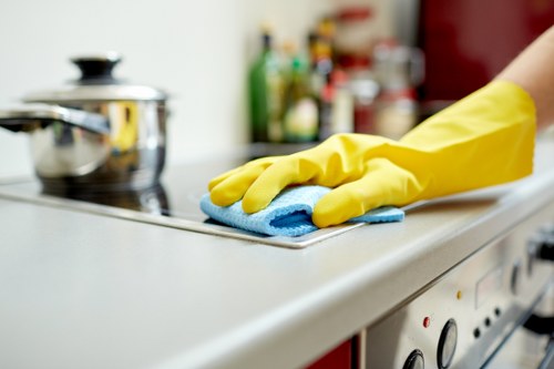 Commercial cleaning team maintaining Greenwich office spaces