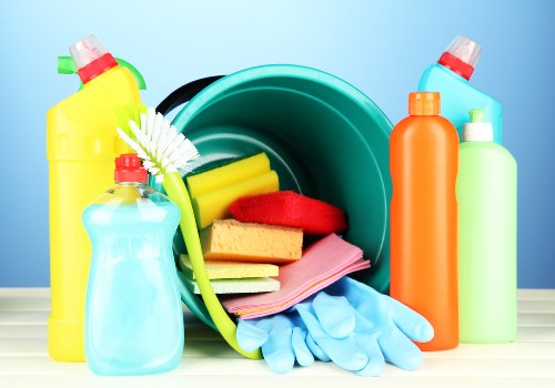 Cleaning tools and supplies used by a cleaner in Greenwich
