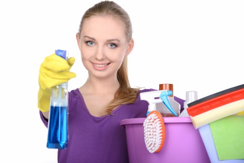 Local cleaners in Greenwich preparing a property for service